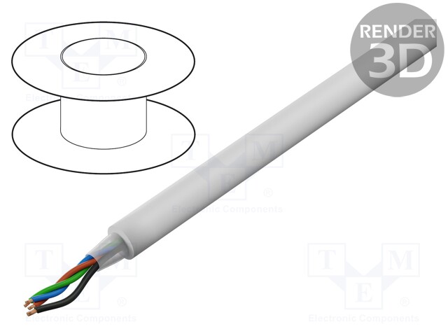 Wire: assembly; Core: stranded; 3x0,35mm2+1x0,5mm2; -20÷70°C; 49V