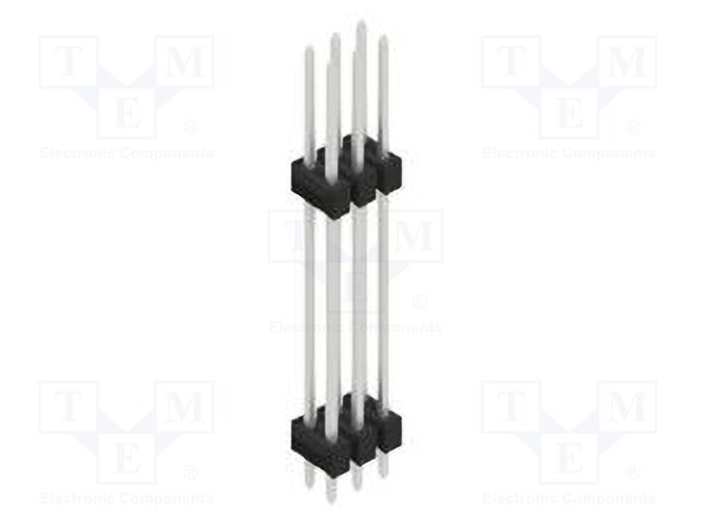 Connector: pin strips; pin header; male; PIN: 6; 2.54mm; THT; 2x3