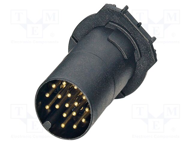 Connector: M12; contact insert; PIN: 17; 30V; straight; THR; A code