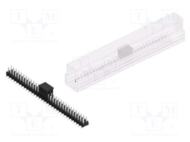 Connector: pin strips; pin header; male; PIN: 62; 2.54mm; SMT; 2x31