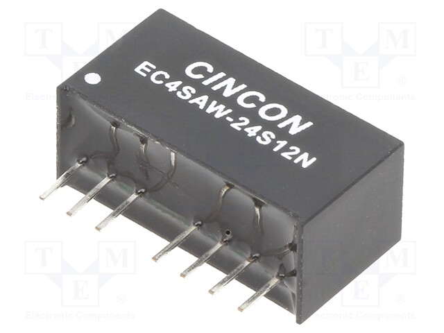 Converter: DC/DC; 5/6W; Uin: 9÷36V; 12VDC; Iout: 500mA; SIP8; 4.8g