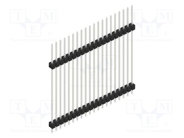 Connector: pin strips; pin header; male; PIN: 20; 2.54mm; THT; 1x20