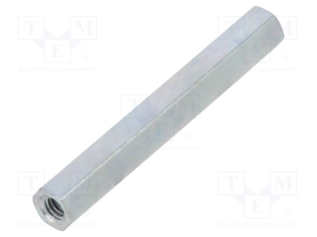 Screwed spacer sleeve; Int.thread: M2,5; 30mm; hexagonal; steel