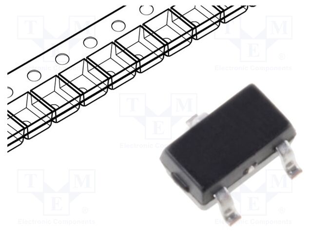 Diode: switching; SMD; 100V; 100mA; 1.4us; SC70,SOT323; Ufmax: 1.1V