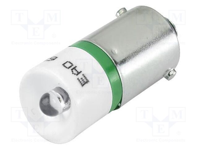 LED lamp; green/yellow; BA9S; 24VDC; No.of diodes: 2