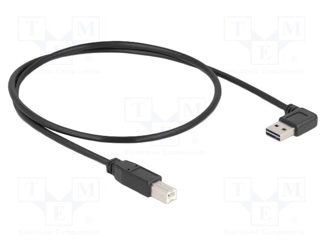 Cable; USB 2.0; USB A plug double sided 90° left/right; 0.5m