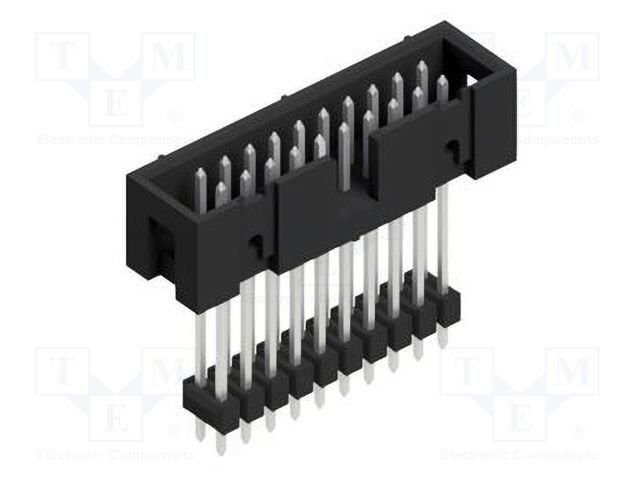Connector: pin strips; pin header; male; PIN: 20; 2.54mm; THT; 2x10