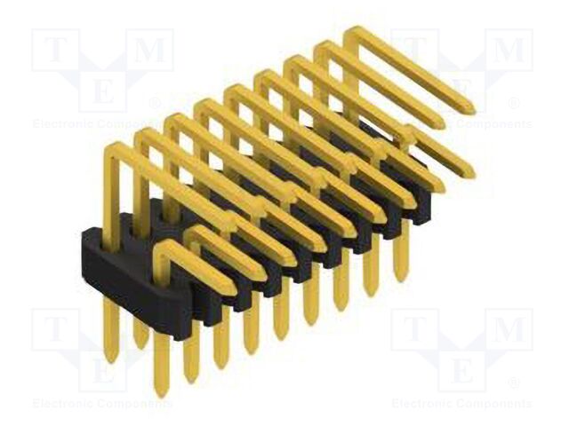 Connector: pin strips; pin header; male; PIN: 18; 1.27mm; THT; 2x9