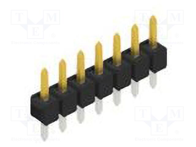 Connector: pin strips; pin header; male; PIN: 7; 2.54mm; THT; 1x7