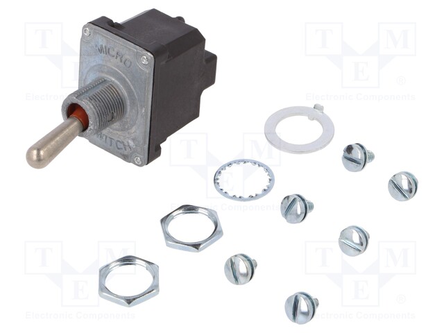 Switch: toggle; Pos: 2; DPST; (ON)-OFF; 6A/230VAC; 18A/28VDC; IP67