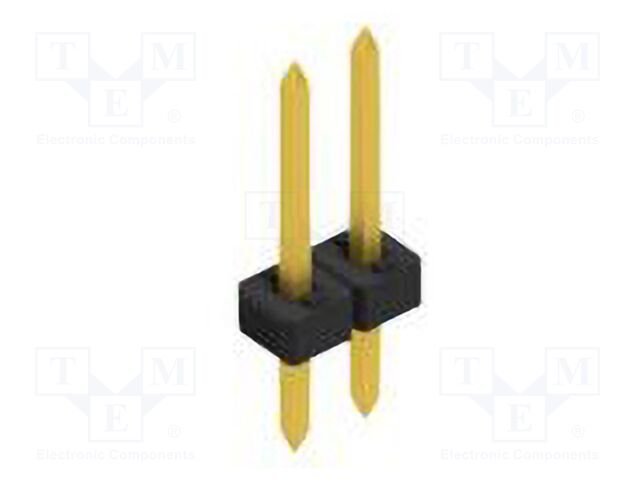 Connector: pin strips; pin header; male; PIN: 2; 2mm; THT; 1x2; 100V