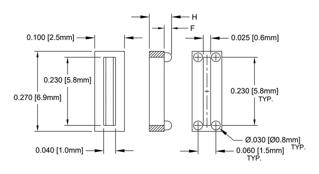 Insulating distance; polyamide 66; 0.64mm; black; UL94V-2
