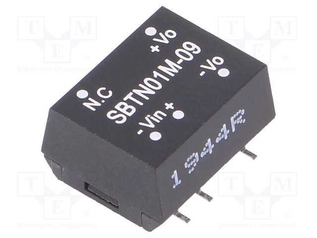 Converter: DC/DC; 1W; Uin: 10.8÷13.2V; 9VDC; Iout: 11.1÷111mA; SMD