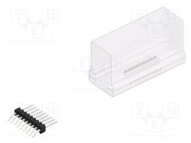 Connector: pin strips; pin header; male; PIN: 9; 1.27mm; SMT; 1x9