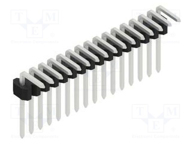 Connector: pin strips; pin header; male; PIN: 16; 1.27mm; THT; 1x16