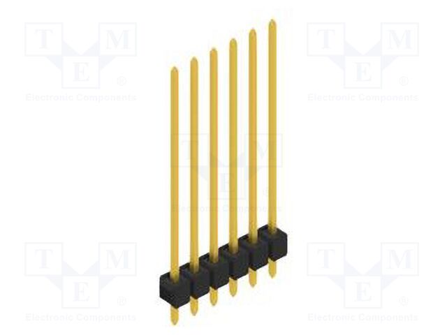 Connector: pin strips; pin header; male; PIN: 6; 2.54mm; THT; 1x6