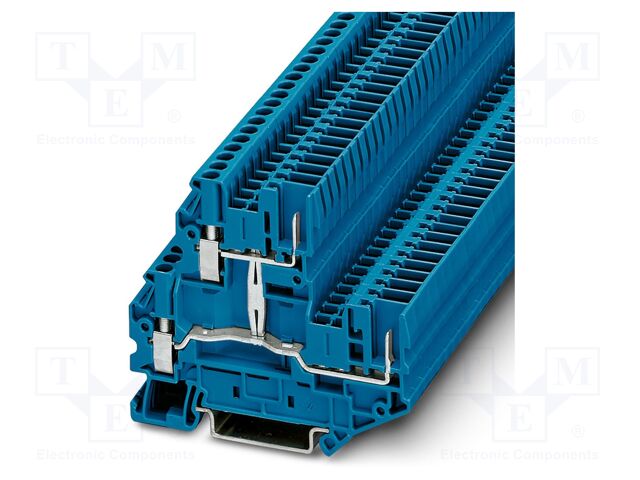 Splice terminal: rail; UT; PA; L: 64.4mm; terminals: 4; W: 5.2mm