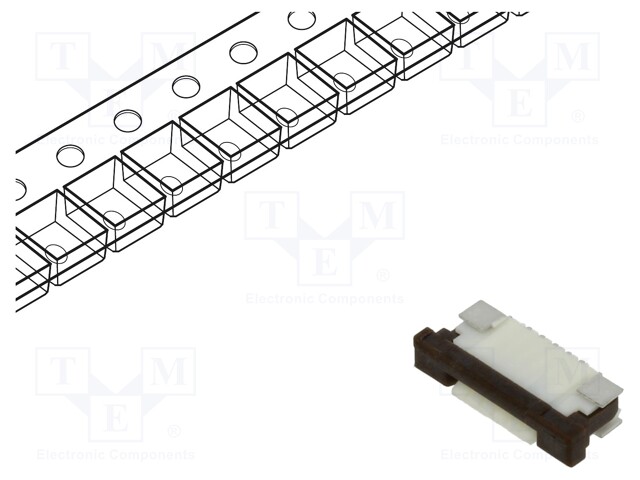 Connector: FFC (FPC); horizontal; PIN: 5; ZIF; SMT; 50V; 0.4A; tinned