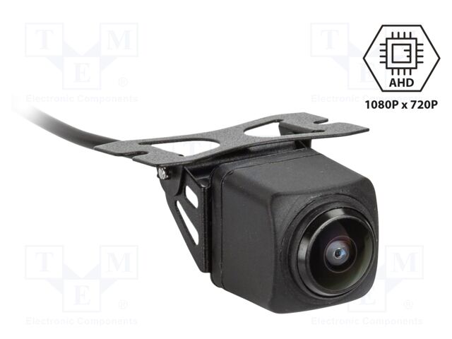Rear view camera; 180°; black; 12VDC; Kit: camera; Features: NTSC