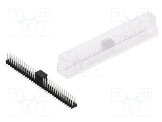 Connector: pin strips; pin header; male; PIN: 64; 2.54mm; SMT; 2x32