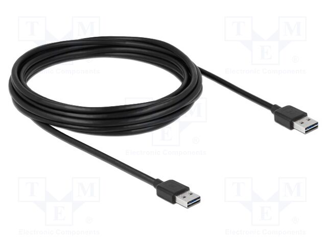 Cable; USB 2.0; USB A plug double sided,both sides; gold-plated