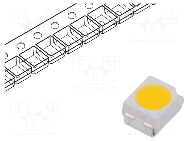 LED; SMD; 3528,PLCC2; white warm; 1800÷2300(typ)-3550mcd; 3000K