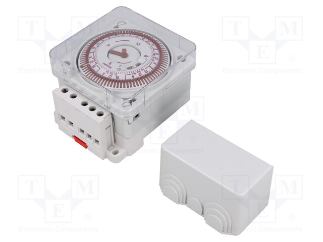 Timer; 2h÷7days; SPDT; 250VAC/16A; 220÷240VAC; screw,on panel