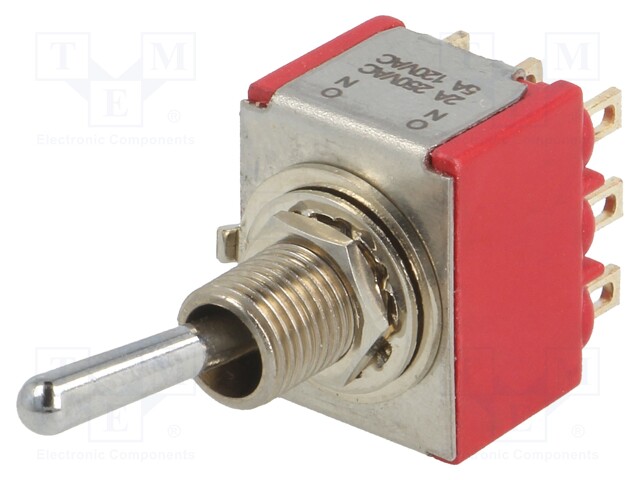 Switch: toggle; Pos: 2; 3PDT; ON-ON; 2A/250VAC; 5A/28VDC; -30÷85°C