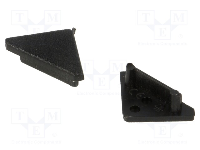 Cap for LED profiles; black; ABS; Application: CABI12