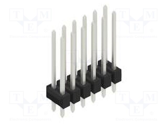 Connector: pin strips; pin header; male; PIN: 12; 2.54mm; THT; 2x6