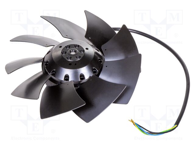 Fan: AC; axial; 230VAC; Ø197x64mm; 890m3/h; 65dBA; ball; 2600rpm