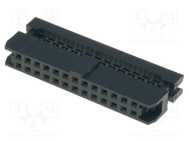 Plug; IDC; female; PIN: 26; IDC; for ribbon cable; 1mm; gold flash