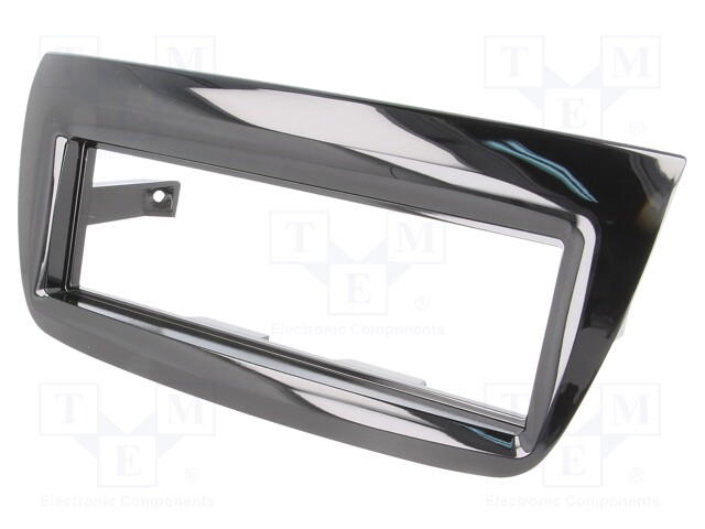 Radio mounting frame; Fiat,Opel; 1 DIN; black gloss