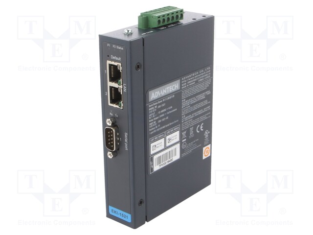 Serial device server; Number of ports: 3; 12÷48VDC; 30x140x95mm