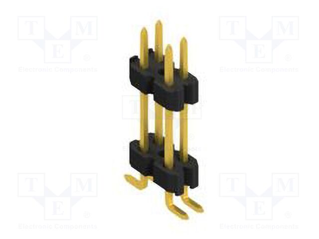Connector: pin strips; pin header; male; PIN: 4; 1.27mm; SMT; 2x2