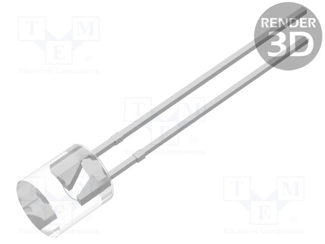 Phototransistor; 5mm; λp max: 520nm; Lens: transparent; Front: flat