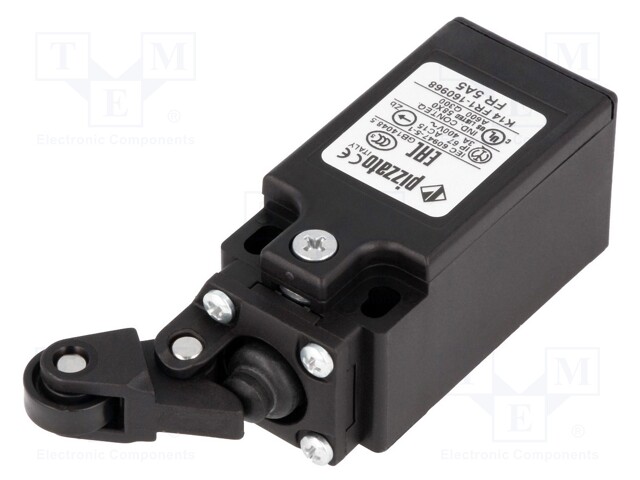 Limit switch; angled lever with roller,rubber seal; NO + NC