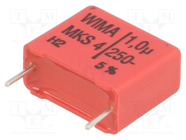 Capacitor: polyester; 1uF; 160VAC; 250VDC; Pitch: 15mm; ±5%