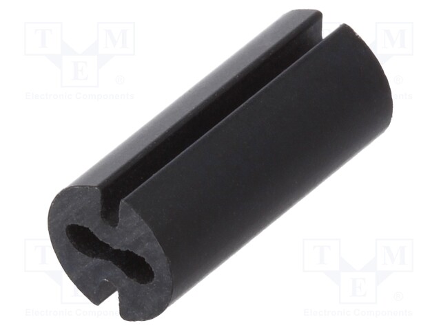 Spacer sleeve; LED; Øout: 4.8mm; ØLED: 3mm; L: 11mm; black; UL94V-0