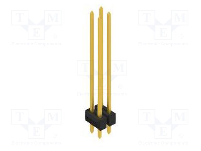 Connector: pin strips; pin header; male; PIN: 4; 2.54mm; THT; 2x2