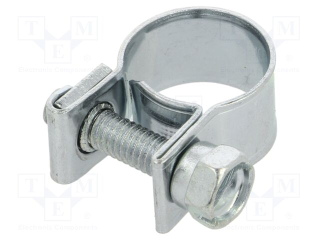 T-bolt clamp; W: 9mm; Clamping: 10÷12mm; zinc plated steel; Mini