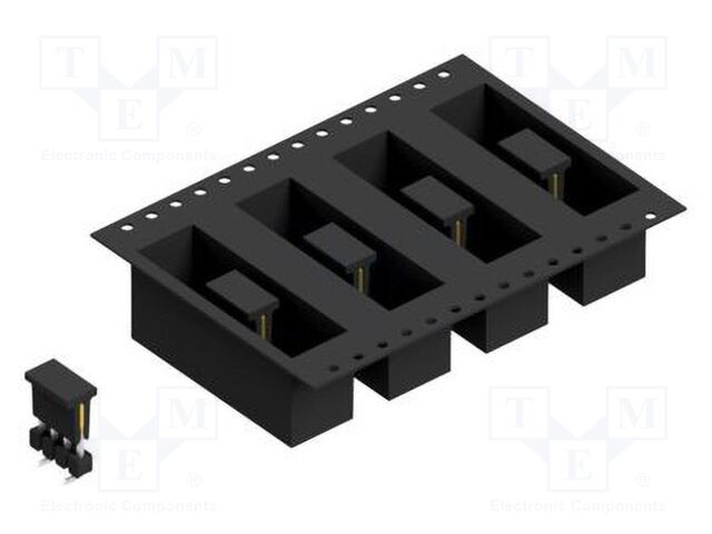 Connector: pin strips; pin header; male; PIN: 4; 2.54mm; SMT; 1x4
