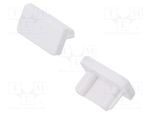 Cap for LED profiles; white; ABS; Application: SLIM8