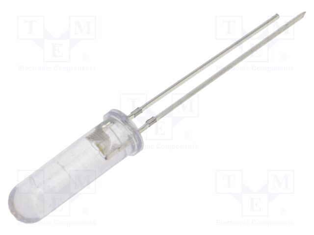 LED; white; 5mm; 3000÷4200mcd; 120°; Front: convex; 5VDC; -30÷85°C