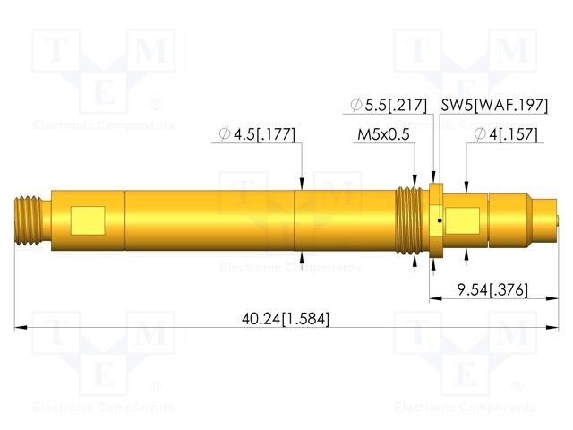 Test needle; screw-in
