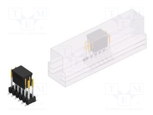 Connector: pin strips; pin header; male; PIN: 12; 2.54mm; SMT; 2x6