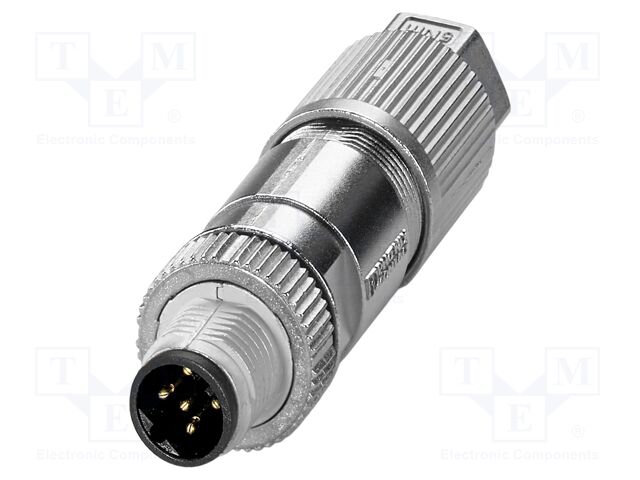 Connector: M12; plug; PIN: 2; 48V; straight; IP65; IDC; Contacts: CuSn