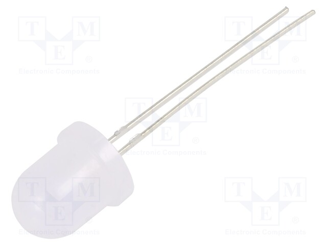 LED; 8mm; white warm; 1120÷1560mcd; 30°; Front: convex; 12V; 225mW
