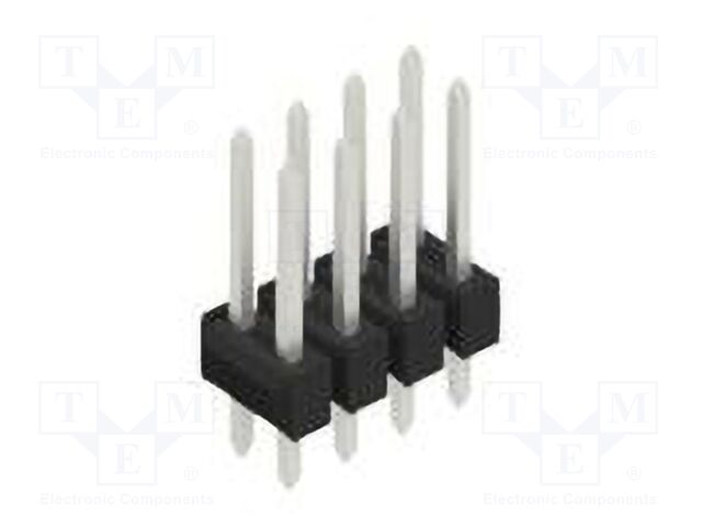 Connector: pin strips; pin header; male; PIN: 8; 2.54mm; THT; 2x4