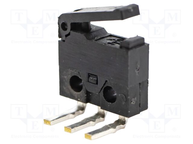 Microswitch SNAP ACTION; with lever; SPDT; 0.3A/6VDC; Pos: 2; THT